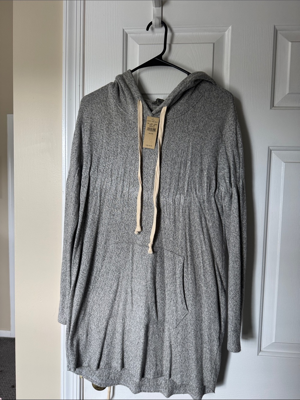 Cozy Zip-Up Hooded Women’s Dress - Heather Gray
